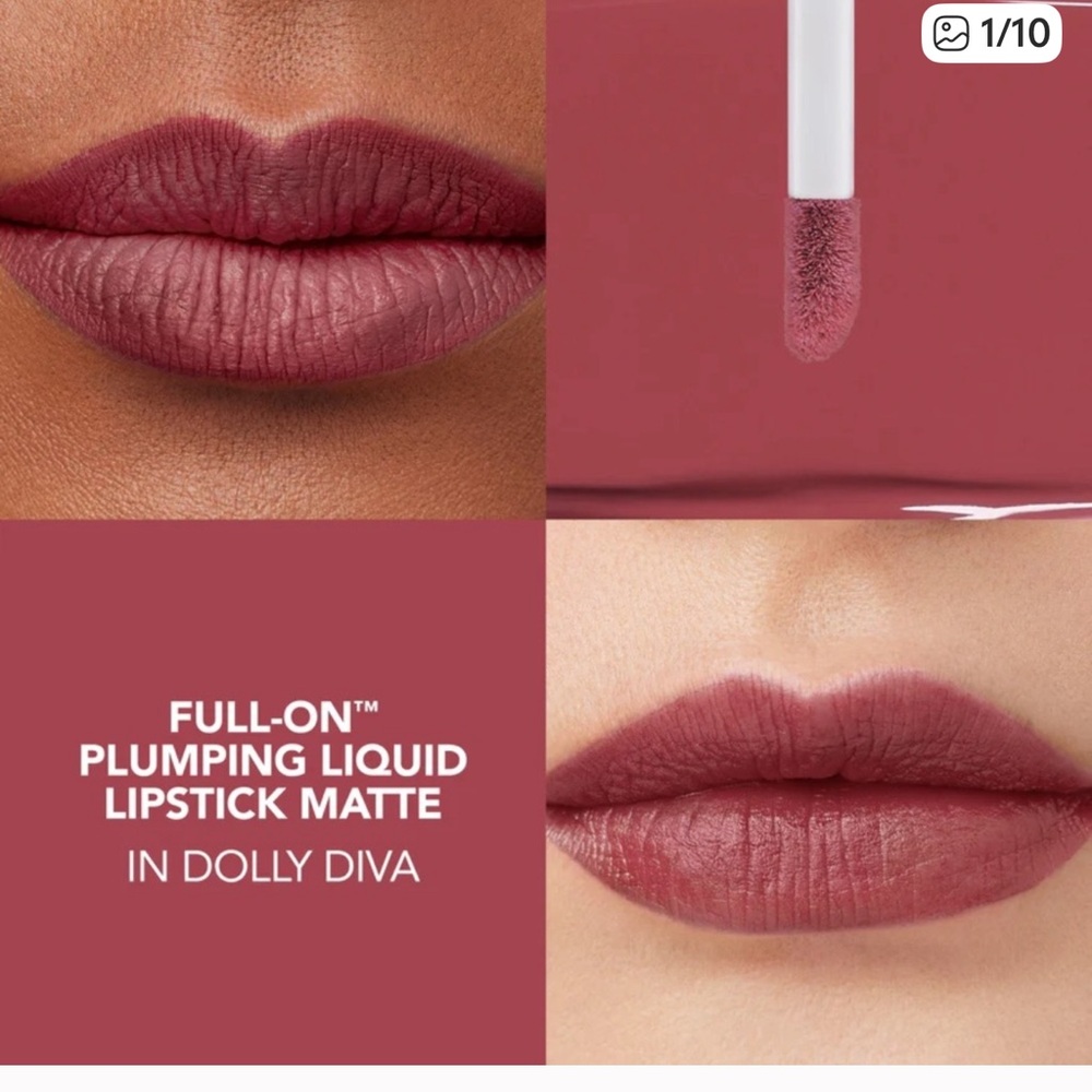New! Buxom Dolly Diva Full-On Plumping Liquid Lipstick Matte- Longwear formula